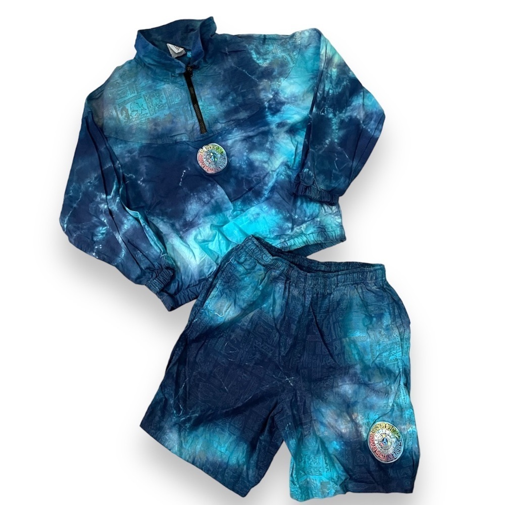 Vintage Surfers Alliance tie dyed 1/2 zip and shorts 2 piece unisex set